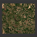 3D Topographic Terrain Model Featuring Green Vegetation Mountain Ranges And Plains