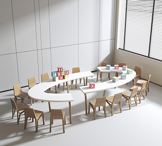 Modern Children's Tables and Chairs 3d model