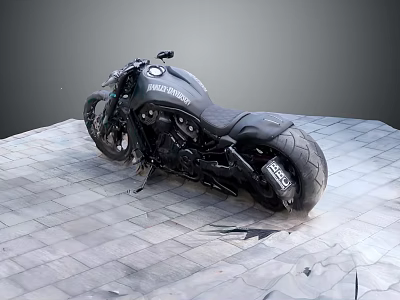Modern Black Motorcycle Featuring Sleek Body And Black Seat On Gray Square Tiles 3d model Modern Black Motorcycle Featuring Sleek Body And Black Seat On Gray Square Tiles 3d model