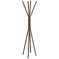 Natural Wooden Clothes Hanger With Tripod Base And Multiple Branches Design 3d model