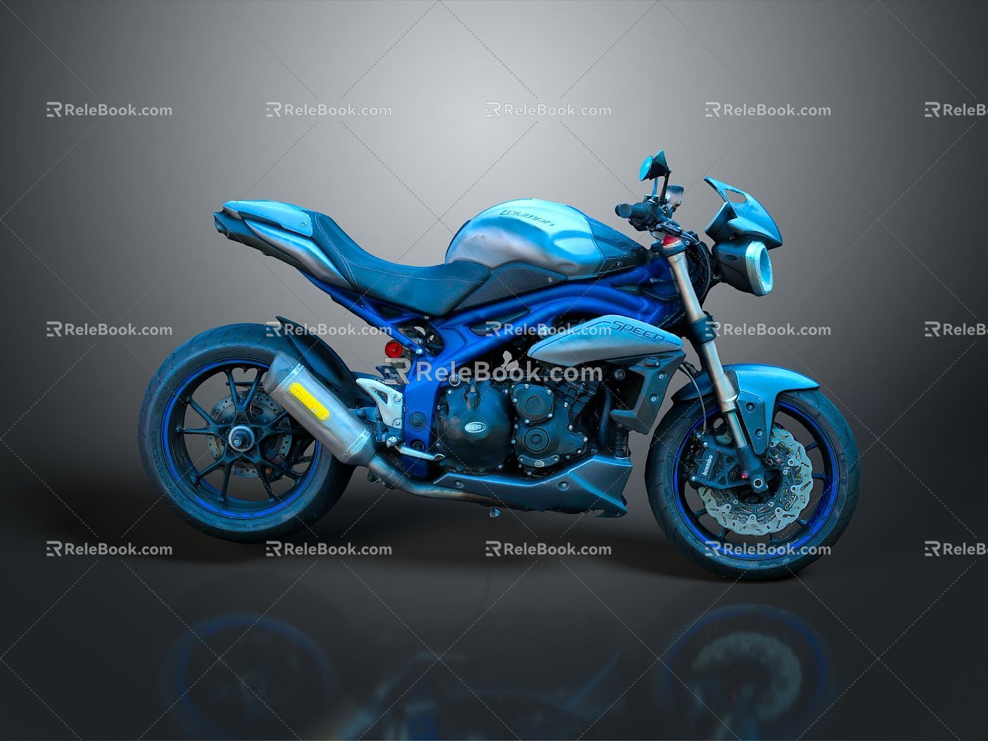 Motorcycle Two-wheeled Motorcycle Cross-country Motorcycle Road Race Motorcycle Motor Vehicle Transport 3d model