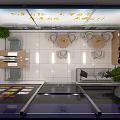 Bright Spacious School Public Lounge Space With Wooden Display Shelf Round Tables And Cozy Seats