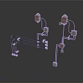 Modern Metal Piping Equipment With Multiple Connection Components And Fittings