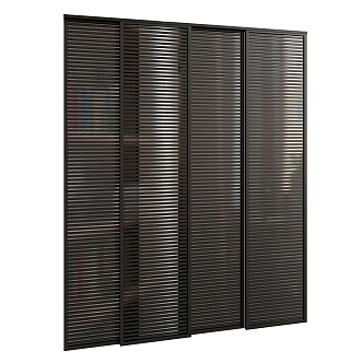 sliding door shutter door 3d model