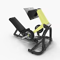 Professional Black And Yellow Leg Press Fitness Machine With Adjustable Seat And Weight Plates