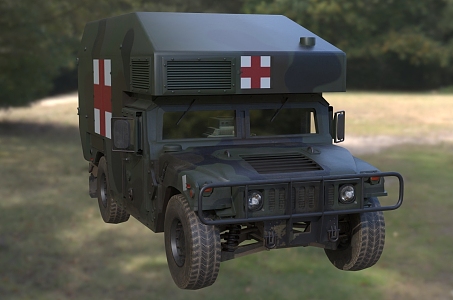 Hyundai M997A3 High Mobility Multi-purpose Wheeled Ambulance 3d model