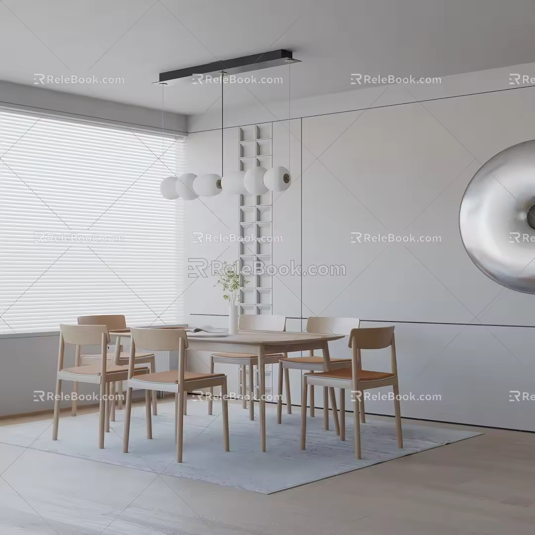 Modern table combination 3d model