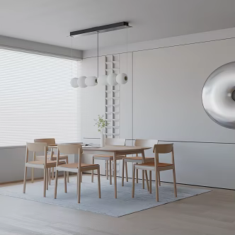 Modern table combination 3d model