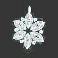 Elegant Petal Shaped Pendant Jewelry With Oval Gemstones And Accent Stones