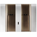 Modern Bronze Toned Elevators With Sleek Design