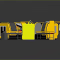 Yellow And Black Commercial Equipment Machinery Units With Conveyor Belt And Control Panel