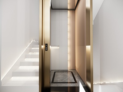 modern elevator hall model