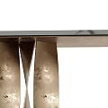 Modern Console Table With Marble Top And Artistic Metal Base Design 3d model