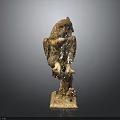 Artistic Owl Sculpture Perched On Branch With Square Base Decoration