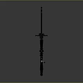 Black Sniper Rifle With Telescopic Sight And Tripod Stand Design