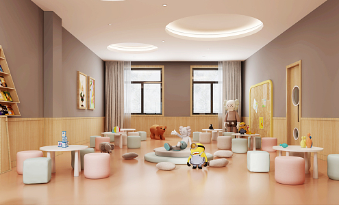 Modern Kindergarten Classroom 3d model