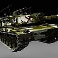 German Tank Leopard Tank Main Battle Tank Heavy Tank Snow Painting 3d model