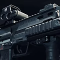 Black Tactical Rifle with Scope Silencer and Ergonomic Grip Modern Design