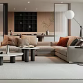 Modern Living Room With Spacious Layout And Stylish Furniture