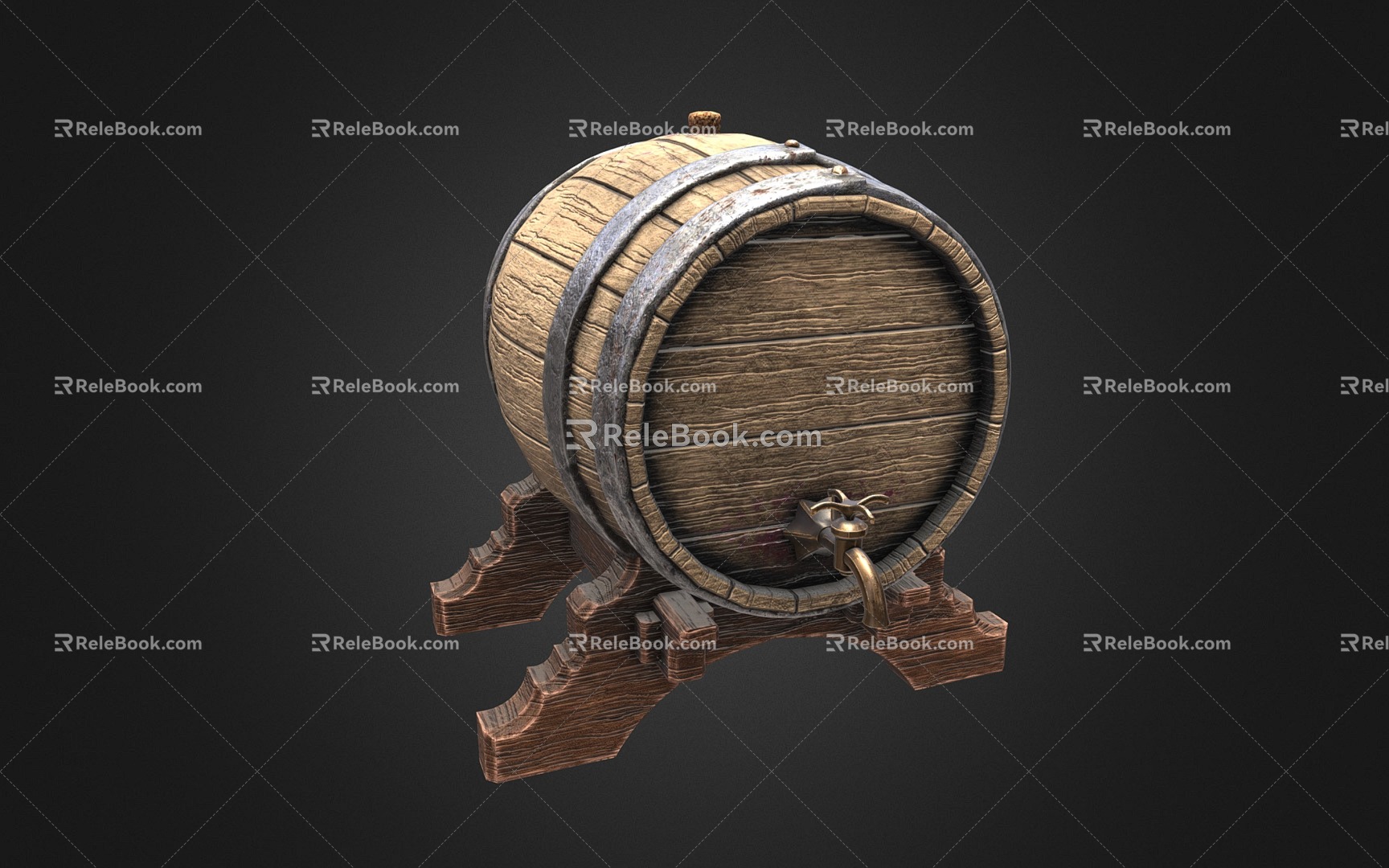 Industrial LOFT Red Wine Barrel Water Barrel Oak Barrel Beer Barrel model