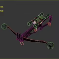 Crossbow Mechanical Crossbow Shift Bow and Arrow Shoot Far Equipment Weapons High-tech Crossbow 3d model