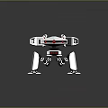 Mechanical Multi Legged Weapon Platform With White Body Cannon Barrel And Joints