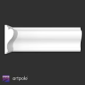 White Decorative Molding With Curved Smooth Surface For Interior Architectural Trim