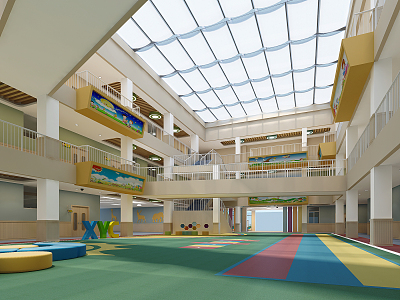 Modern Kindergarten Lobby Kindergarten Atrium Lobby model