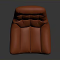Stylish Red Padded Modern Chair With Curved Design And Metal Base