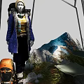 ICE Live Stream Showcasing Eco Humanistic Fashion Exhibition With Clothing Mountain View And Green Plants