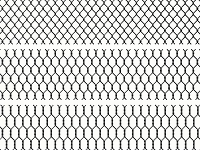 Architectural Mesh Components With Various Geometric Patterns And Grid Designs 3d model