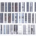 Various Modern Elevator Designs Featuring Different Styles And Exterior Finishes 3d model