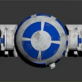 R2 D2 Robot Figure White And Blue Classic Design With Detailed Mechanical Parts