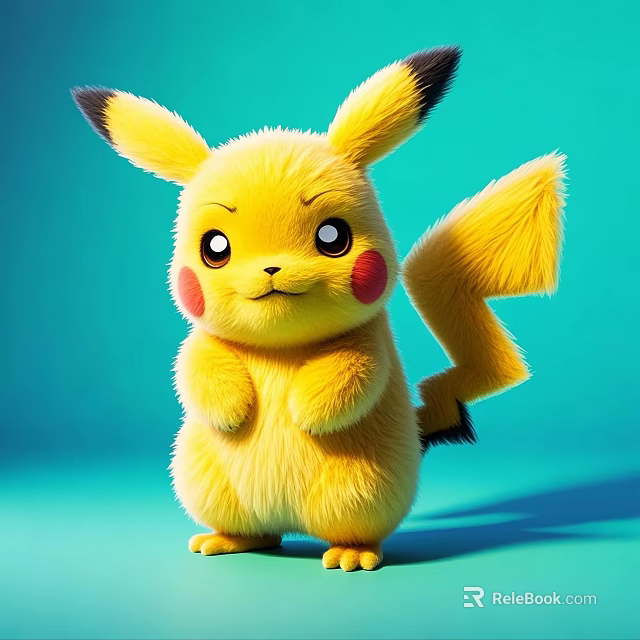 Cute Yellow Reptile Standing On Blue Background With Vibrant Appearance 3d model 