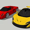 Electric Toy Racing Cars With Red And Yellow Sports Model Design For Kids