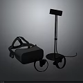 Modern VR Headset And Floor Lamp Electronic Devices With Sleek Design 3d model