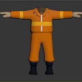 High Visibility Orange Safety Workwear With Reflective Stripes And Black Boots