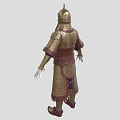 Ancient Golden Traditional Warrior Armor Historical Military Weapon With Decorative Metal Plates