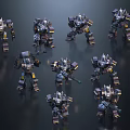 Robot Game And Movie Characters With Various Mechanical Designs And Poses