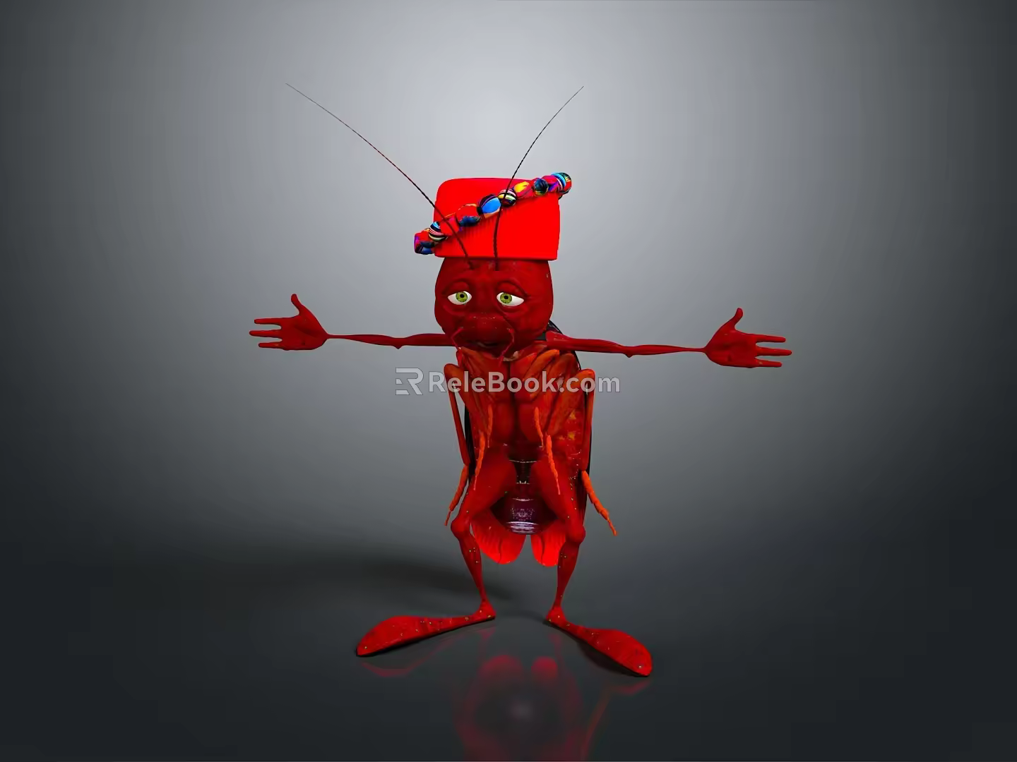 grasshopper insect cartoon locust animation locust anime locust anime game character 3d model