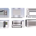 Diverse Kitchen Appliances Showcasing Various Modern Microwave Designs For Home Use 3d model