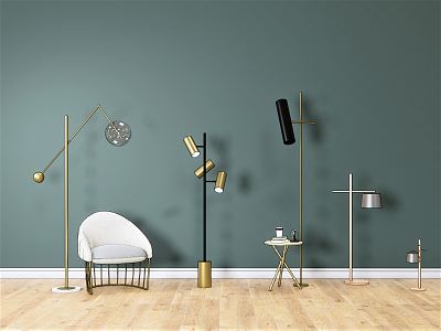 Light Luxury Lamps Combination Metal Floor Lamp model