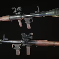 Vintage Military Rifles With Wooden Stocks Mounted Scopes And Metal Barrels