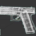 Modern Tactical Pistol With Black Finish Textured Grip And Ergonomic Design