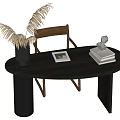 Modern desk and chair combination 3d model