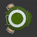 Green Modern Kitchen Appliance With Efficient Waste Disposer Compact Design