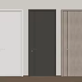 Stylish Hinged Doors in White Black and Wood Grain for Modern Home Interior