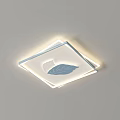 Modern Leaf Pattern Ceiling Light In Minimalist White Interior With Soft Lighting