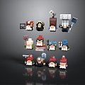 Puppet puppet puppet puppet wooden figure game character game character realistic character 3d model