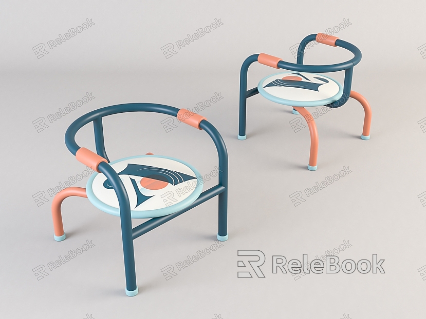 Modern cartoon children's chair model